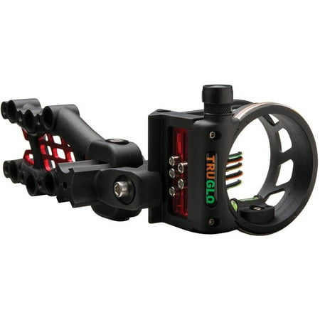 TruGlo Carbon Hybrid 5-Pin Bow Sight, Black ,.019 Pins with Light -