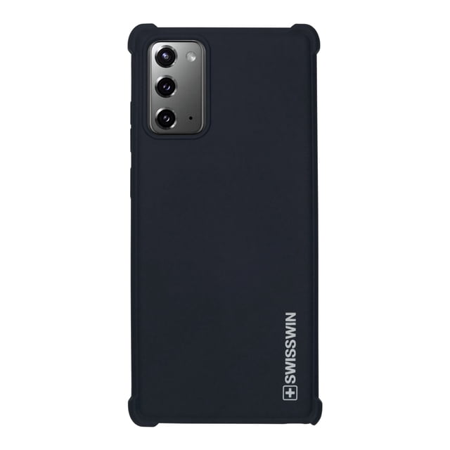 Funda de siicon suave con orillas reforzadas para Samsung galaxy Note 20 Negro SWISSWIN Soft cushion