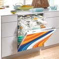 thumbnail image 2 of Yayeee Magnetic Dishwasher Cover for The Front Decoration Home Kitchen Machine Sticker Protector, Orange Abstract Wavy, 2 of 6