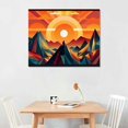 thumbnail image 2 of Nawypu  Abstract Sun Scenery Canvas Wall Art of Mountain Sunrise Sunset Red Yellow Nature Landscape Wall Decor Modern Artwork for Living Room Bedroom 20x16 inch, 2 of 4