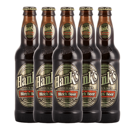 Hank's Genuine Gourmet Birch Beer, 12 fl oz Bottles – Premium Craft Soda with Rich, Robust Flavor – Authentic Northeast Recipe, Pack of 5
