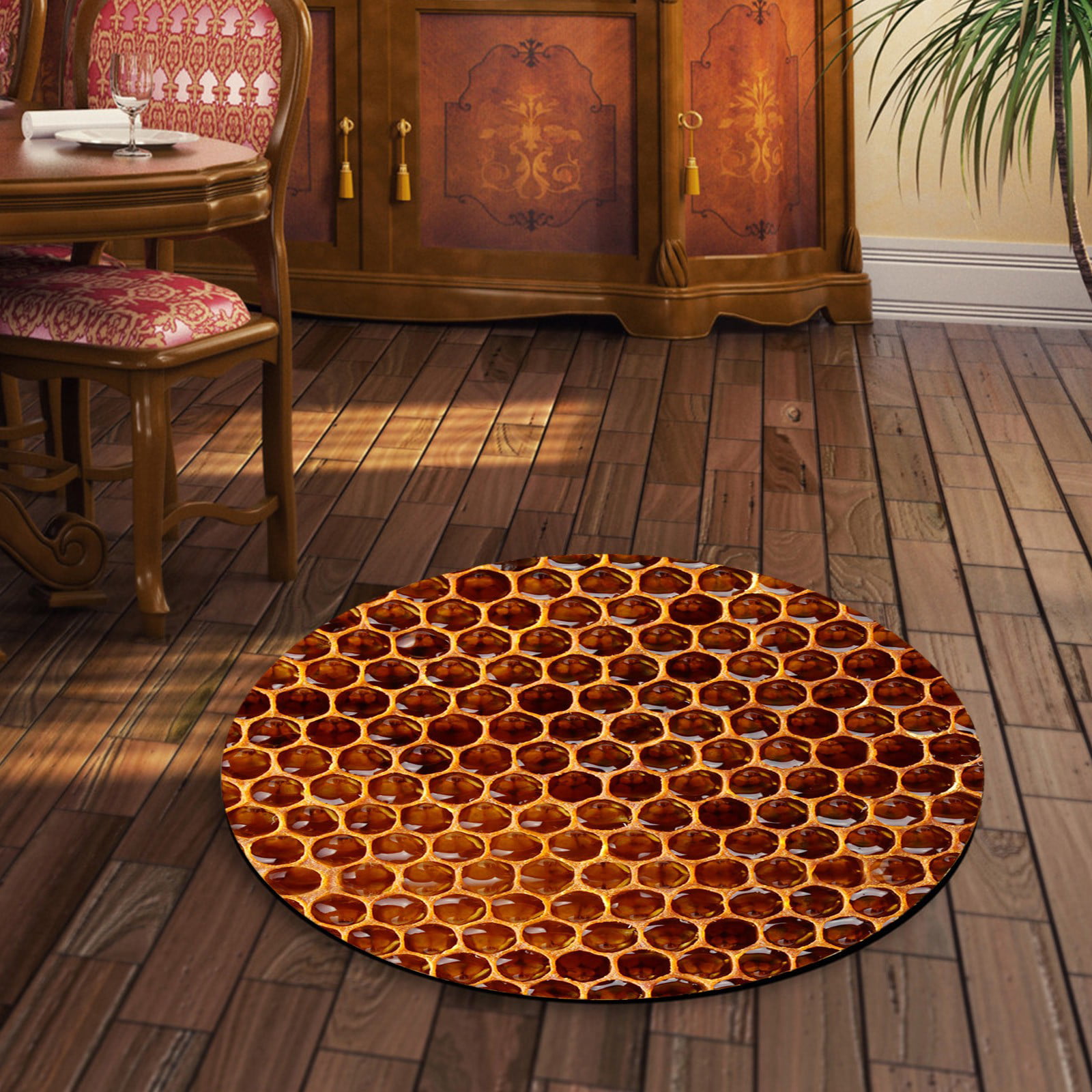 Green Spring Honeycomb Bee Bedroom Floor Mat Yoga Carpet Kids Play Area Rugs 