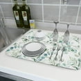 thumbnail image 4 of Sage Green Leaves Dish Drying Mats for Kitchen Counter 18x24 Inch, Leaves Kitchen Drying Mat,Watercolor Herbs Dishes Pad Dish Drainer Rack Mats Absorbent Fast Dry Kitchen Accessories, 4 of 6