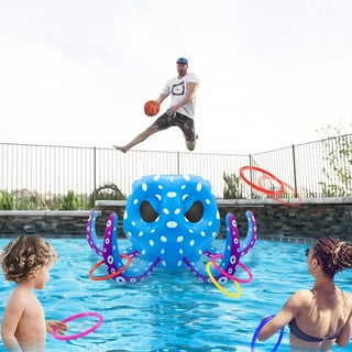 Fridja Pool Floats Toys Games Set - Floating Basketball Hoop Inflatable  Cross Ring Toss Pool Game Toys for Kids Adults Swimming Pool Water Game 