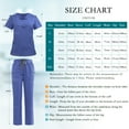 thumbnail image 6 of VIAOLI Scrubs Set for Women - Modern V-Neck Top & Tapered Leg Jogger Pants Multiple pockets Nursing Uniforms, 6 of 6