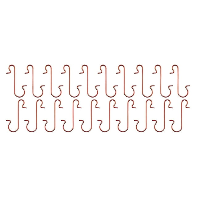 IMENGL Liquidation! Crochets Delayuji pour Suspendre 50/20 Pcs Crochets pour Ornements de Noël Dorés & Verts & Rouges Cintres pour Ornements de Noël Crochets S de Noël Cintres pour Ornements Fantaisie pour Décorations de Sapin de Noël A Rouge