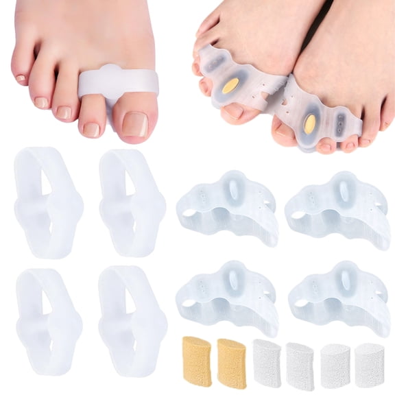 8 Pack Toe Separators Toe Spacers for Women Men to Correct Bunion, Relieve Feet Pain, Bunion Toe Separators Gel Bunion Corrector, Bunion Pain Relief, Overlapping Toe, Hammer Toe