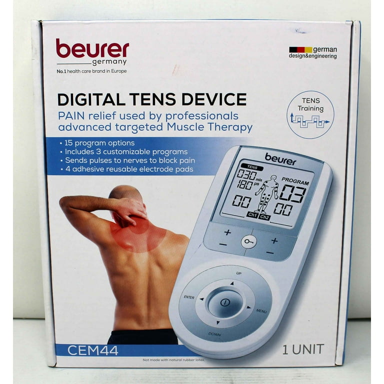 Learn How To Use The Beurer Digital Electrostimulation TENS Device.  TENS  (Transcutaneous Electrical Nerve Stimulation) is a method of pain therapy  that uses low-voltage electrical current for both acute and chronic