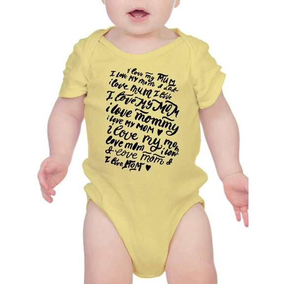 I Love Mommy Bodysuit Infant -Smartprints Designs,  6 Months