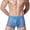 Blue, variant on Mens Underwear Men's ice silk print flat angle 3D fun hollowed out boxer underwear