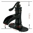 thumbnail image 5 of Zovajonia Oil Rubbed Bronze Bathroom Faucet Waterfall Single Handle Hole Sink Vanity Mixer, 5 of 9