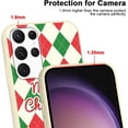 thumbnail image 3 of Christmas Beige Print Phone Case for Samsung Galaxy A26 5G 6.64", Aesthetics Pattern Design Soft TPU Silicone Xmas Cases, Shockproof Bumper Protector Camera Girls Women Cover, Christmas Grid, 3 of 6