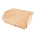 thumbnail image 1 of Caja de arena para conejos grande, jaula de inodoro para mascotas, orinal de esquina para adultos, conejillos de indias, Chinchilla Galesaur, hurón, - Beige Sunnimix Bandeja de arena para inodoro, 1 of 8