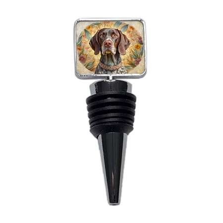 German Shorthaired Pointer Dog French Bohemian Art Wine Bottle Stopper Cap Plug
