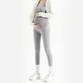 thumbnail image 5 of Cavosen Maternity Leggings Over The Belly Support Tight Casual Pants Solid Yoga Pregnancy Pants Breathable Trendy Pants Gray L, 5 of 6