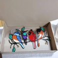 thumbnail image 5 of GOODLY Multicolor Birds on a Wire High Stained Suncatcher Window Panel Bird Series Ornaments Pendant Colorful bird Home Decoration Gift, 5 of 8