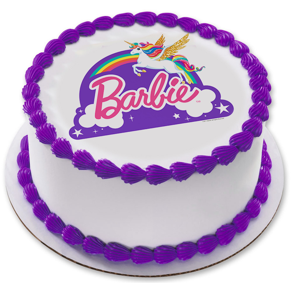 barbie unicorn birthday cake