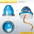 thumbnail image 7 of Lysliv 2Pcs White Watermelon LED Strobe+Constant Marker Lights Dual Function Watermelon-shaped Side Marker Clearance Tail Top Cap Roof Lights for Trailer Truck Semi-trailer Heavy-duty Truck Bus Van, 7 of 7