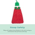 thumbnail image 2 of Cuddle Club Fleece Sleep Sack Swaddle Blanket Baby Sleeping Bag, Strawberry Blue Small, 2 of 7