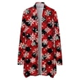 thumbnail image 7 of Lenago Women's Christmas Cardigan Santa Claus Print Cardigan Long Sleeve Cardigan Sweater Coat, 7 of 7