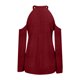thumbnail image 5 of Mujeres Casual O-cuello fuera del hombro Color sólido Hollow Out Blusa de manga larga Camisa Tops Pompotops  gfhjh3371, 5 of 6