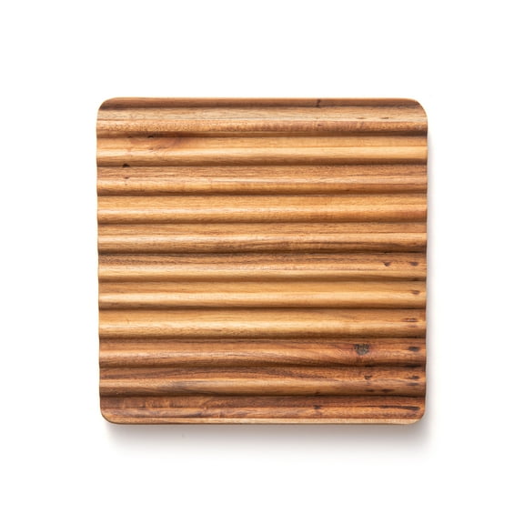 Ironwood Gourmet Sedona Acacia Wood Trivet, 6.5" x 6.5" x 0.5"