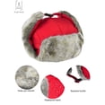 thumbnail image 6 of Gustave Men Women Winter Trapper Hat,Russian Windproof Ski Hat Faux Fur Lined Trapper Hat with Earflaps and Mask Warm Hunting Hats "Gray", 6 of 10