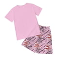thumbnail image 7 of Staki 4th of July Outfit Kids 4th of July Baby Girl Outfit Toddler Short Sleeve USA Shirt and Short Fourth of July Clothes 2-9Y 10-12Y(Light Pink,4-5 Years), 7 of 7
