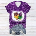 thumbnail image 1 of Fiudx Ofertas Flash Artículos En Oferta Top de Manga Corta con Cuello En V y Estampado Informal para Mujer, 1 of 3