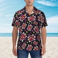 thumbnail image 4 of Lsque Ladybug pattern Hawaiian Shirt for Men, Unisex Summer Beach Casual Short Sleeve Button Down Shirts-Medium, 4 of 9
