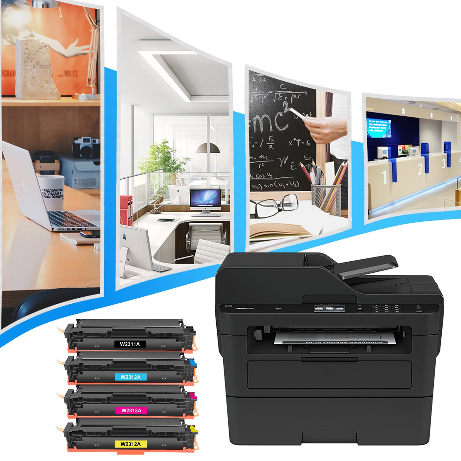 215A Toner Cartridges With Chip Compatible for HP 215A W2310A Laserjet M182nw M183fw M182n Color M155a M155nw M182 M183 Printer Ink 4 Pack