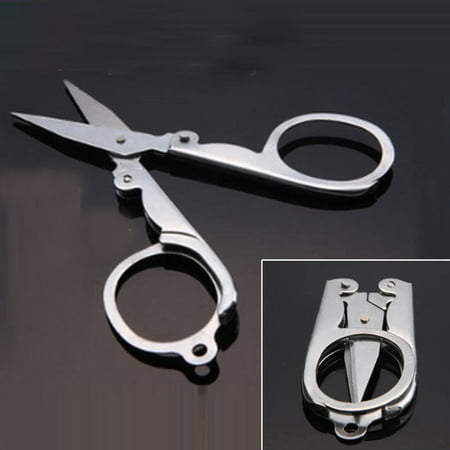 New Folding Scissors Pocket Travel Small Cut Cutter Crafts Sharp Blade (Best Small Sharp Scissors)