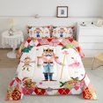 thumbnail image 2 of Feelyou Christmas Gift 01, Funny Nutcracker Twin Comforter Sets, Western Festival Reversible Bedding Set, Microfiber Bedroom Decor,2-Piece, 2 of 8