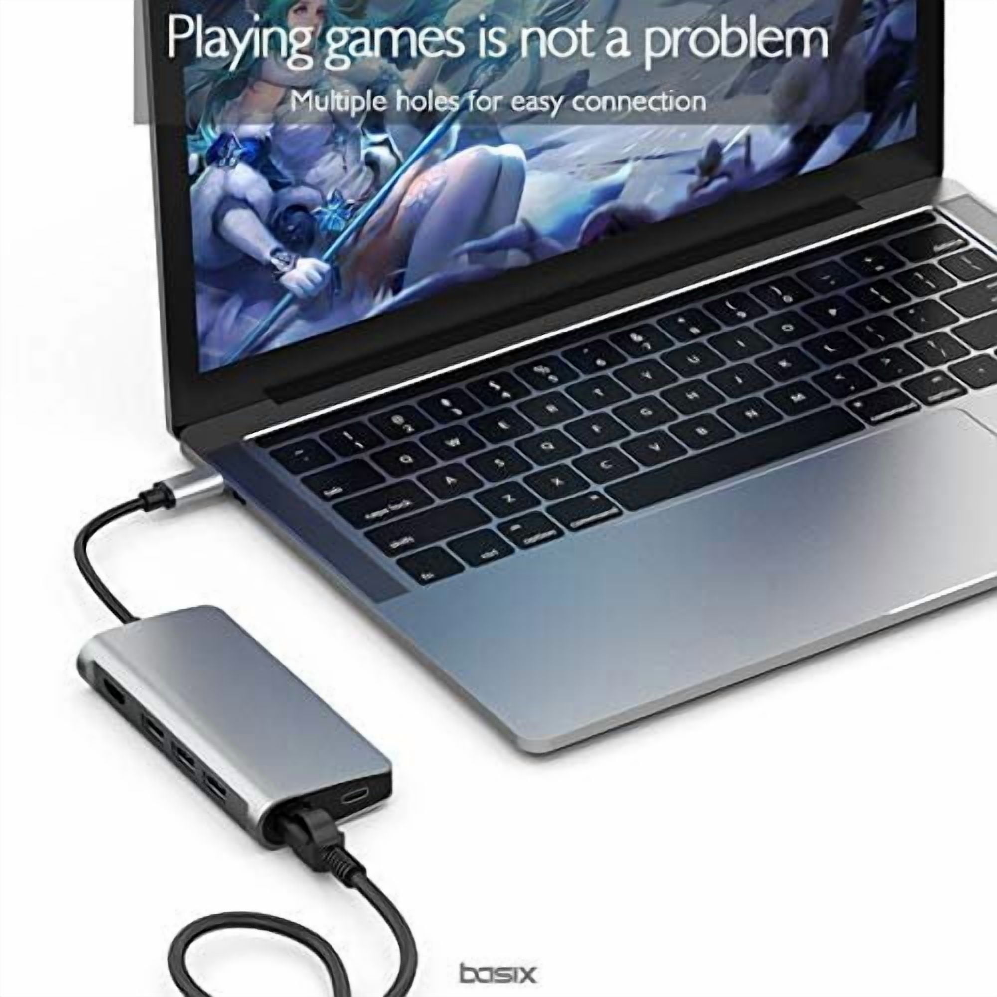 THYMOBO 8 in 1 USB C to USB Hub, USB Type C Adapter w. 3 USB 3.0 Ports, SD Micro SD, RJ45, USB C to HDMI