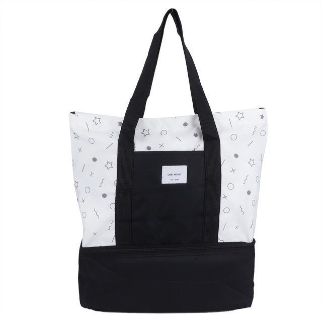 Bolsa de almuerzo aislada, bolso refrigerador, bolsas de almacenamiento de comida escolar de doble uso, caja Bento, contenedor, figura geométrica