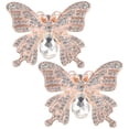 thumbnail image 1 of Rhinestone Butterfly Shoe Clips with Shiny Decor for Wedding Parties and Daily Use Golden Alloy Charm Accessories, 1 of 8