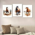 thumbnail image 4 of Modern 3 Piece Wild Animal Lion Canvas Paintings Lion Family Portrait Pictures Wall Decor Artwork Living Room Bedroom Home Office Decorations Unframed, 4 of 6