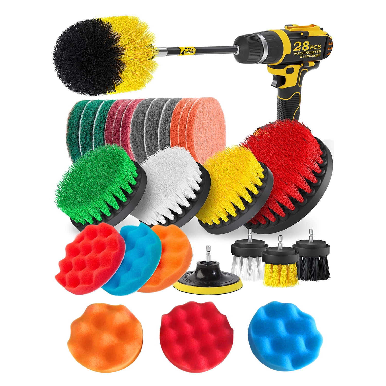 YIHATA 7 Pack Drill Brush Attachments Set Multi-Purpose Power Scrubber Cleaning 