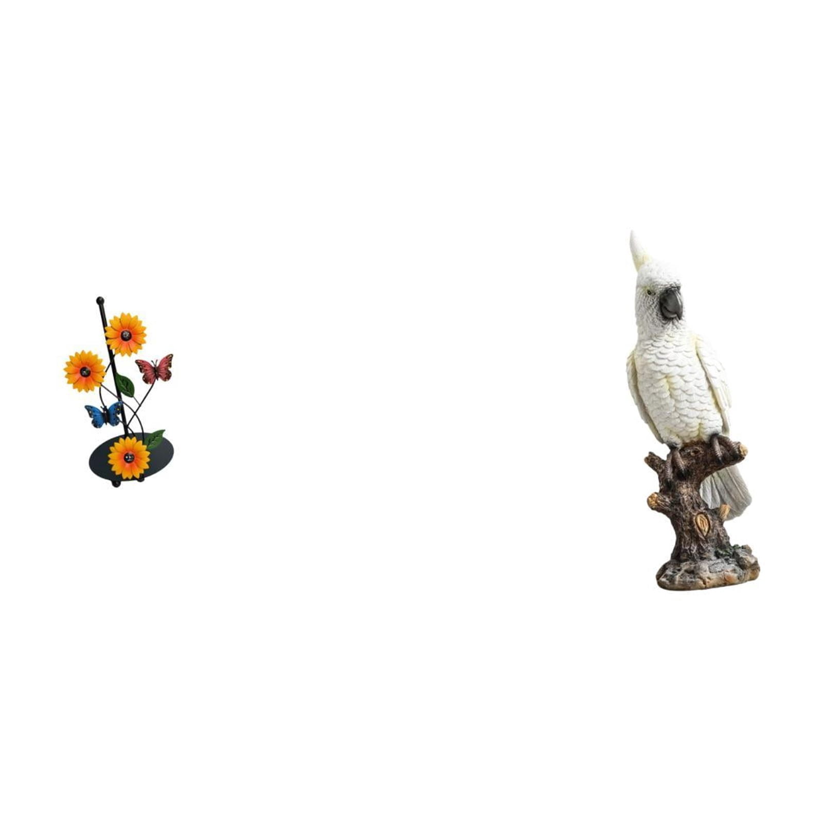 Fiocias Parrot Paper Towel Holder Dispenser Non Slip Vertical Tissue Holder Rack Animal Sculpture Resin Indoor Decorative Figurine Desktop Ornament for Home D