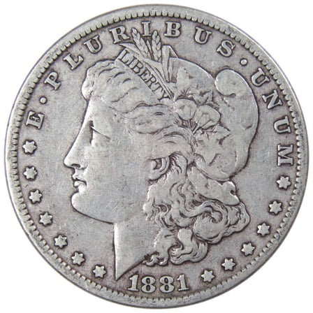 1881 Morgan Dollar F Fine 90% Silver $1 US Coin Collectible