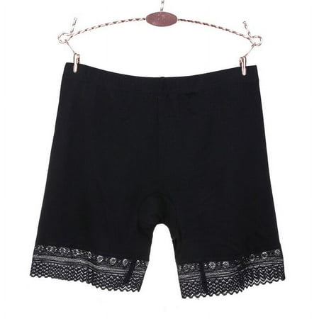 

Seamless Lace Safety Pants Modal Mid-Waist Solid Color Anti-Light Safety Boxer Shorts