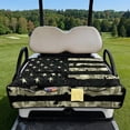 thumbnail image 2 of Whosucclay 4 Pockets Folding Golf Cart Seat Covers for EZGO Club Car, Nonskid Bottom Golf Cart Seat Cushion Cover, Vintage Distressed American Flag Pattern, 2 of 9