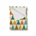 thumbnail image 2 of Geometric Soft Flannel Fleece Blanket, Retro Style Triangle Forms Geometric Arrangement Colorful Shapes Vintage Pattern, Cozy Plush for Indoor and Outdoor Use, 60" x 80", Multicolor, by Ambesonne, 2 of 6