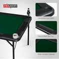 thumbnail image 3 of SAZYY  35" Foldable Mahjong Table, Square 4 Player Card Game Table w/Cup Holders & Chip Grooves, Portable Folding Poker Domino Board Game Table for Blackjack, Texas Hold'em, Jigsaw Puzzles Game, 3 of 9