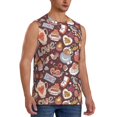 thumbnail image 2 of Bixox Men's Love Heart Printed Shirt Sleeveless Fitness Tank Top-Medium, 2 of 5