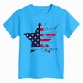 thumbnail image 4 of TOWED22 Boys Casual Tops Short Sleeve Crew Neck Cotton T-Shirts Striped Color Block Print Summer Tee Shirts(Sky Blue,9-10 Y), 4 of 4