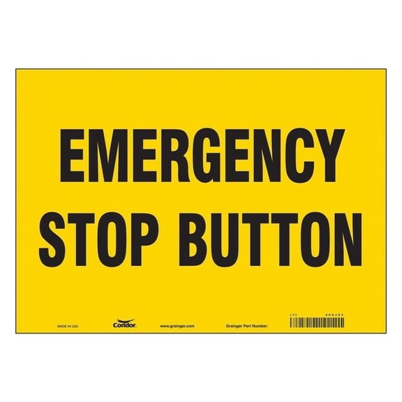 Condor Safety Sign,10 in x 14 in,Vinyl 469J23