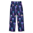 thumbnail image 2 of FORMRS Kids Pajama Pants with Pockets Size 13-14Y Boys Lounge Sleep Bottoms, Dark Blue Jellyfish Pattern, 2 of 8