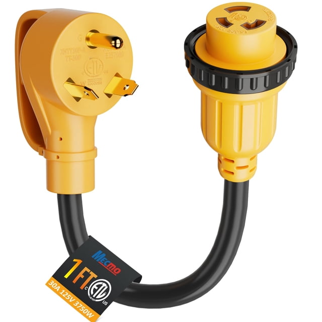 Cable adaptador MECMO TT-30P a L5-30R de 0,5 m, 125 V, 30 A