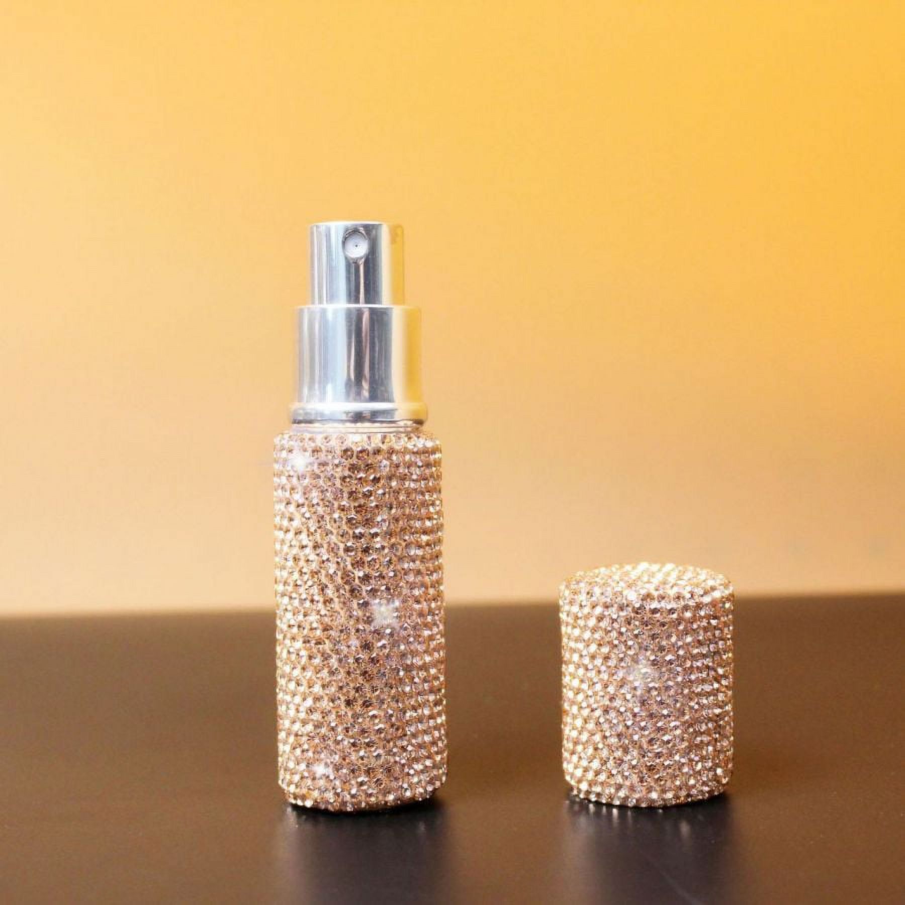 10ml Diamond Perfume Spray Bottle – Champagne, Luxurious, Travel-Friendly, Leakproof & Refillable Mini Atomizer